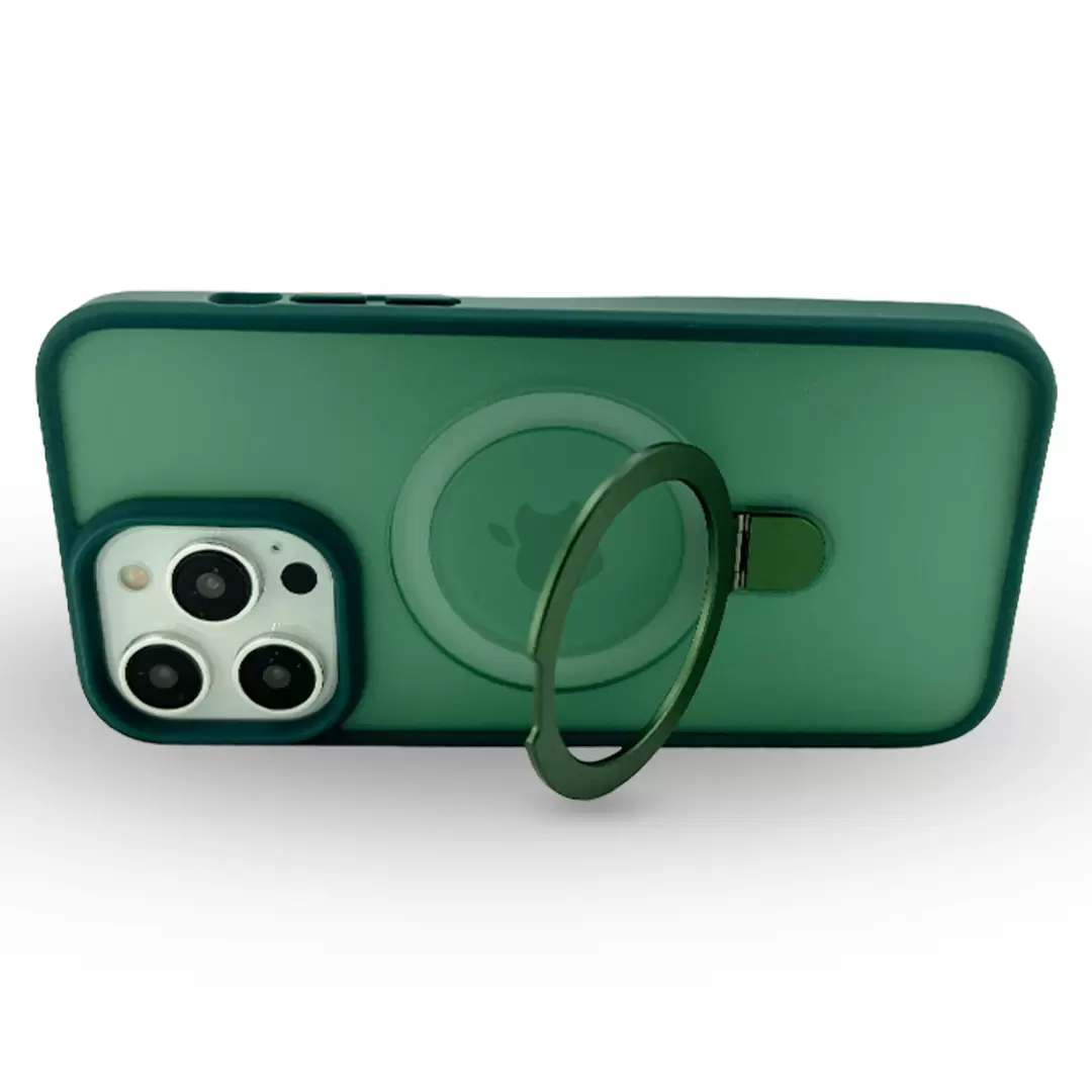 iPhone 15 Pro/iPhone 14 Pro MagSafe Cam Smoke Kickstand Green